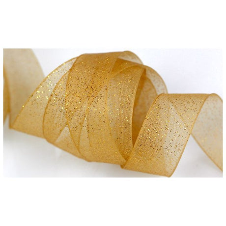Gold Sparkle Sheer Ribbon