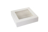 White 4 Corner - Window Bakery Box - 10 x 10 x 2-1/2"
