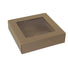 Kraft 4 Corner - Window Bakery Box - 10 x 10 x 2-1/2"