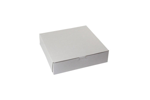 White - 1 Pc. Cake Box - 10 x 10 x 2-1/2"