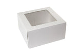 White 4 Corner - Window Bakery Box - 10 x 10 x 5"