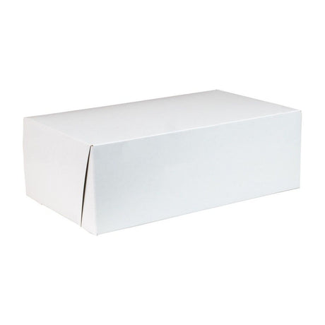 White - 1 Pc. Cake Box - 10-1/2 x 6-1/4 x 3-1/2"