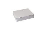 White - 1 Pc. Cake Box - 10-1/2 x 8 x 2-1/2"