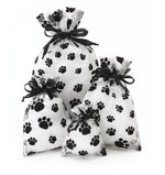 Paw Print - Flat Organza Bag - 5-1/2 x 9"