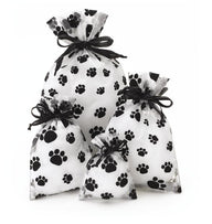 Paw Print - Flat Organza Bag - 5-1/2 x 9"