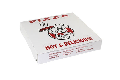 Hot & Delicious Print - Printed Pizza Box - 12 x 12 x 2"