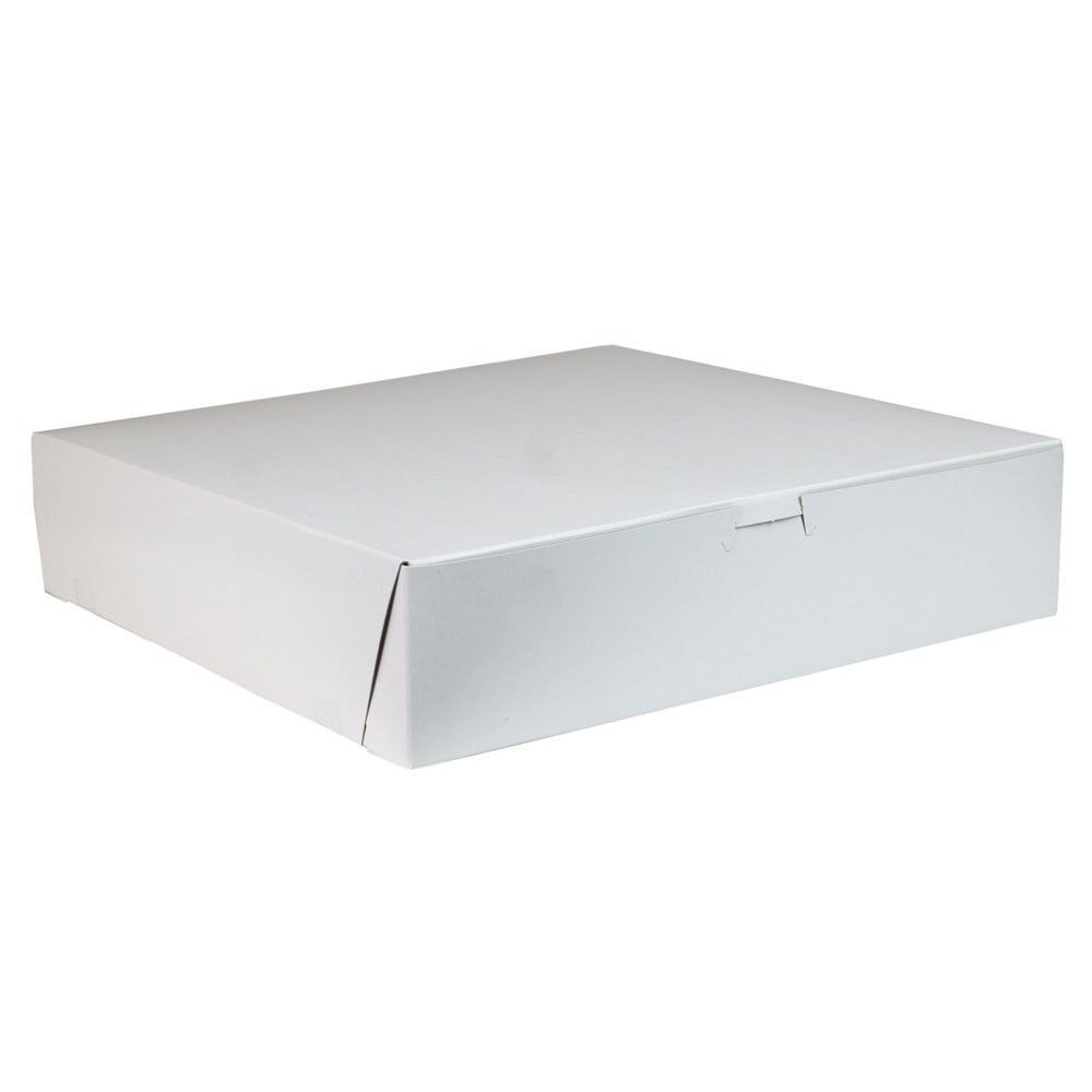 White/Kraft Interior - 1 Pc. Cake Box - 12 x 12 x 2-3/4"