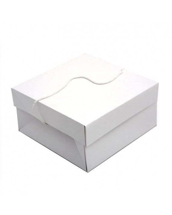 White - Two Piece Hat Box - 12 x 12 x 6"