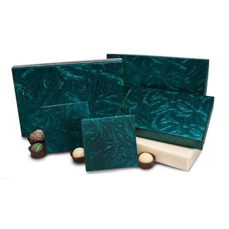 Embossed Forest Green Rigid Candy Boxes