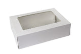 White 4 Corner - Window Bakery Box - 14 x 10 x 4"