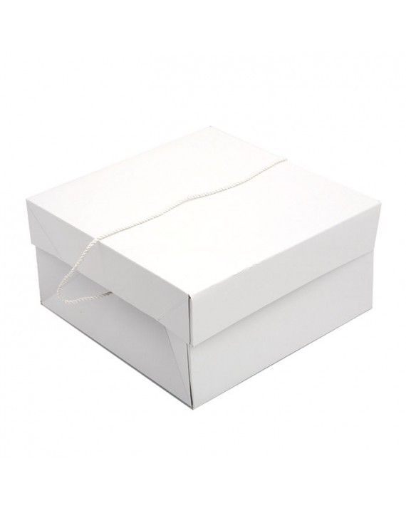 White - Two Piece Hat Box - 14 x 14 x 7"