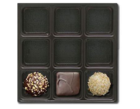 Brown-1469TBR9 - Square Candy Tray - (16 oz) 7-7/16 x 7-7/16 x 15/16"