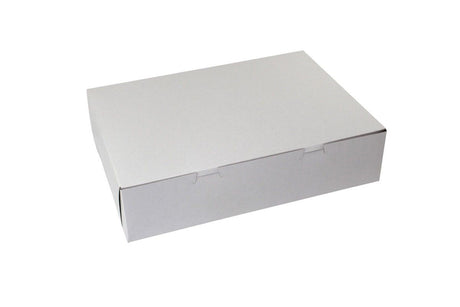 White - 1 Pc. Cake Box - 15 x 11 x 3-1/2"