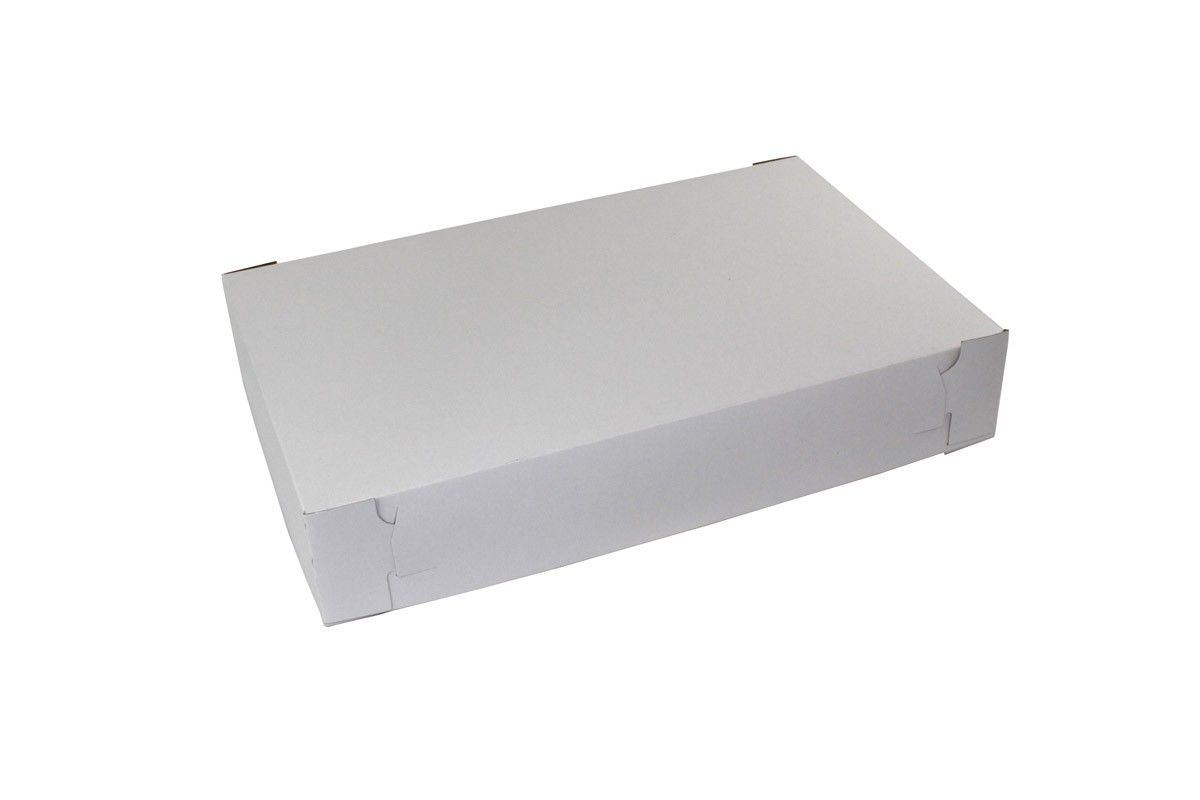 White - 2 Pc. Cake Box - 17 x 11 x 3"