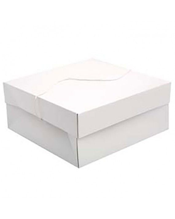 White - Two Piece Hat Box - 18 x 18 x 7"