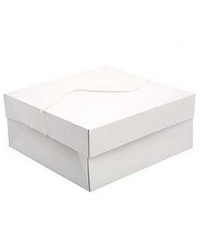 White - Two Piece Hat Box - 18 x 18 x 7"