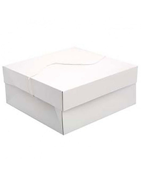 White - Two Piece Hat Box - 18 x 18 x 7"