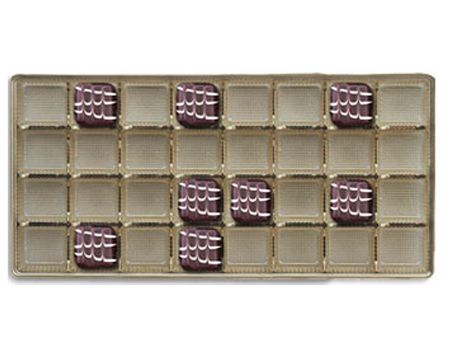 Gold-1914 - Rectangle Candy Tray - (1-1/2 lb) 10-7/8 x 7-1/16 x 15/16"