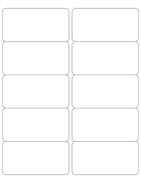White - Shipping Labels - Sheet of 10 Labels - Label Size: 4 x 2"