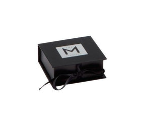 Matte Black - Ribbon Jewelry Box - 2-3/4 x 2-3/4 x 1"
