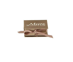 Matte Champagne - Ribbon Jewelry Box - 8 x 2 x 1-1/4"