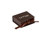 Matte Chocolate - Ribbon Jewelry Box - 2-3/4 x 2-3/4 x 1"