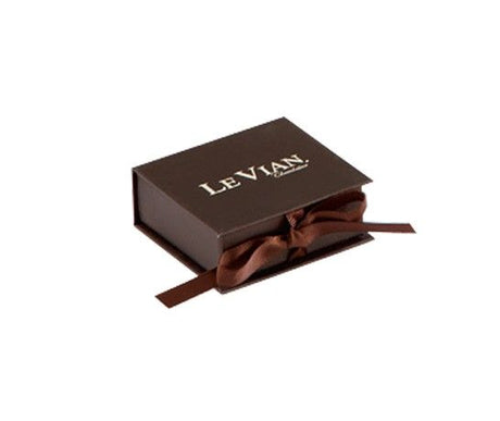 Matte Chocolate - Ribbon Jewelry Box - 3-1/2 x 3-1/2 x 1-1/2"