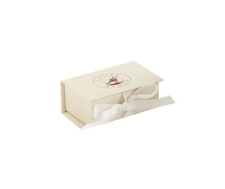 Matte Cream - Ribbon Jewelry Box - 8 x 2 x 1-1/4"
