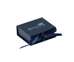 Matte Navy - Ribbon Jewelry Box - 2-3/4 x 2-3/4 x 1"