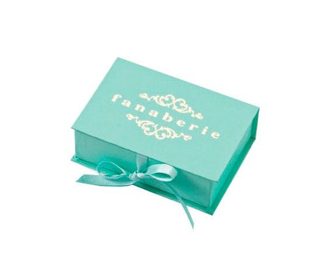 Matte Turquoise - Ribbon Jewelry Box - 8 x 2 x 1-1/4"
