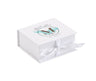 Matte White - Ribbon Jewelry Box - 2-3/4 x 2-3/4 x 1"