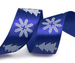 Christmas Dots - Blue/White - Christmas Ribbon - 7/8" x 25 Yards