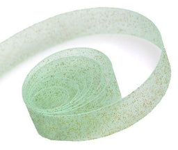 Aqua - Sparkle Sheer Ribbon - 5/8" x 100 Yards