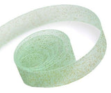 Aqua - Sparkle Sheer Ribbon - 7/8" x 100 Yards