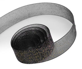 Black - Sparkle Sheer Ribbon - 5/8" x 100 Yards