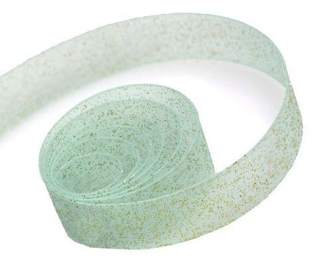 Light Blue - Sparkle Sheer Ribbon - 7/8" x 100 Yards