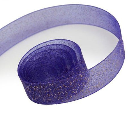 Purple - Sparkle Sheer Ribbon - 7/8" x 100 Yards