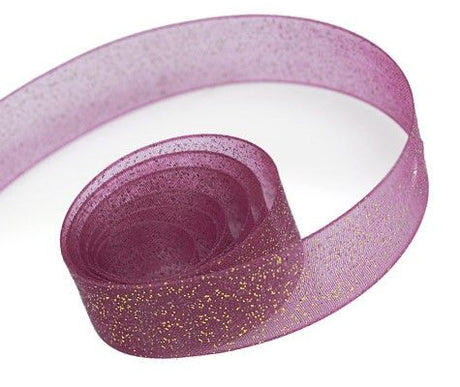 Wine - Sparkle Sheer Ribbon - 1-1/2" x 100 Yards