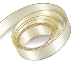 Ivory - Double Face Satin Ribbon - 3/8" x 100 Yards