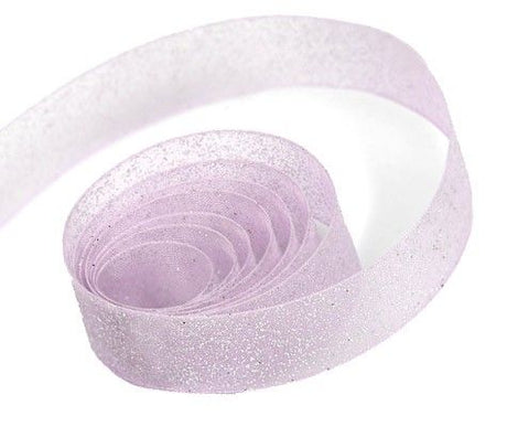 Light Pink - Sparkle Sheer Ribbon - 5/8" x 100 Yards