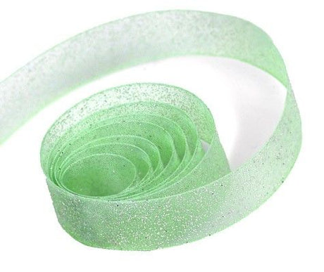 Mint - Sparkle Sheer Ribbon - 5/8" x 100 Yards