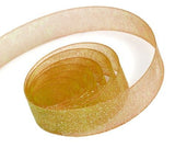 Old Gold - Sparkle Sheer Ribbon - 1-1/2" x 100 Yards