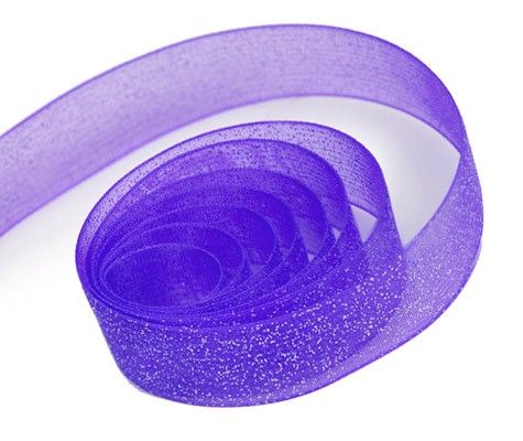 Purple - Sparkle Sheer Ribbon - 5/8" x 100 Yards