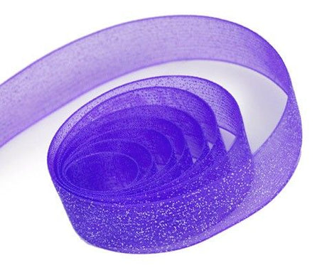 Purple - Sparkle Sheer Ribbon - 5/8" x 100 Yards