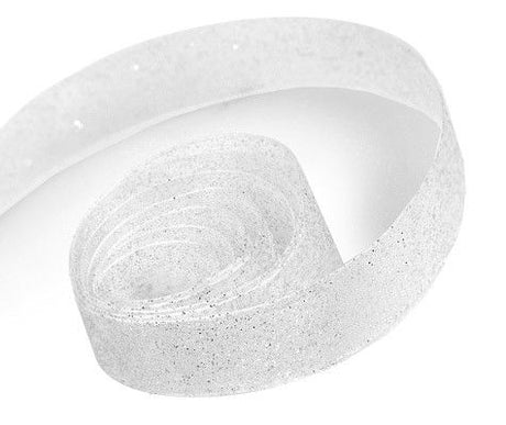 White - Sparkle Sheer Ribbon - 5/8" x 100 Yards