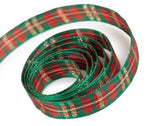 Plaid - Christmas Ribbon - 7/8" x 25 Yards