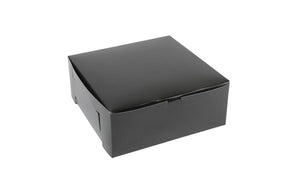 Gloss Black - Cupcake Box - 10 x 10 x 4"