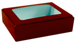 Brown Window - Die Cut Candy Box - (1/4 lb) 4-9/16 x 3-9/16 x 1-1/4"