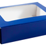 Royal Blue Window - Die Cut Candy Box - (1/4 lb) 4-9/16 x 3-9/16 x 1-1/4"