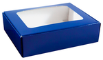 Royal Blue Window - Die Cut Candy Box - (1/4 lb) 4-9/16 x 3-9/16 x 1-1/4"